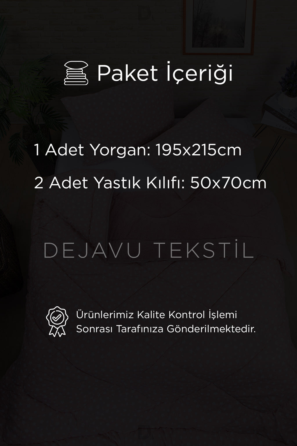 Çift Kişilik Welsoft Yorgan + 2 Yastık Kılıfı Seti | Yıldız Desenli Çift Taraflı Yorgan Takımı