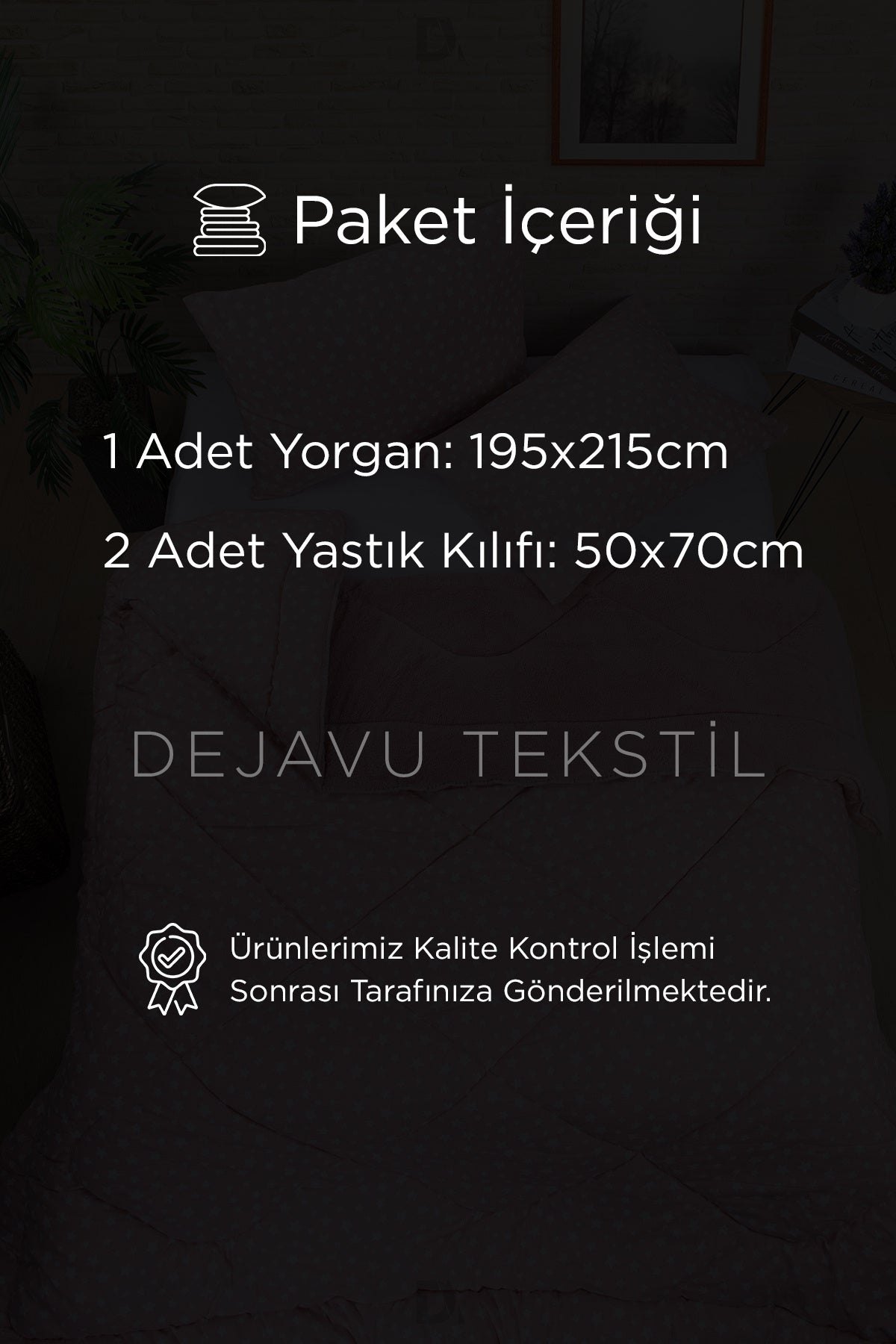 Çift Kişilik Welsoft Yorgan + 2 Yastık Kılıfı Seti | Yıldız Desenli Çift Taraflı Yorgan Takımı